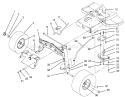 Front Axle Assembly Diagram and Parts List for 71191 5900001-5910000 - 1995 Toro Lawn Tractor