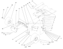 Front Axle Assembly Diagram and Parts List for 71215 7900001-7999999 - 1997 Toro Lawn Tractor