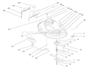 Deck Assembly (38" Cutting Unit) Diagram and Parts List for 71215 7900001-7999999 - 1997 Toro Lawn Tractor