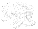 Front Axle Assemble Diagram and Parts List for 71215 8900001-8999999 - 1998 Toro Lawn Tractor