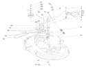 Pulley & Belt Assembly (38" Cutting Unit) Diagram and Parts List for 71215 8900001-8999999 - 1998 Toro Lawn Tractor