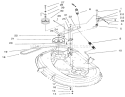 38" Deck Blade Drive & Brake Assembly Diagram and Parts List for 71217 6900001-6999999 - 1996 Toro Lawn Tractor