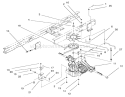 Hydro Transaxle Assembly Diagram and Parts List for 71217 6900001-6999999 - 1996 Toro Lawn Tractor