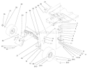 Front Axle Assembly Diagram and Parts List for 71217 7900001-7999999 - 1997 Toro Lawn Tractor