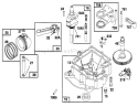 Engine Briggs & Stratton Model 28q777-0668-A1 Diagram and Parts List for 71218 6900001-6999999 - 1996 Toro Lawn Tractor