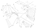Front Axle Assembly Diagram and Parts List for 71196 8900001-8999999 - 1998 Toro Lawn Tractor