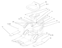 Seat Assembly Diagram and Parts List for 71196 8900001-8999999 - 1998 Toro Lawn Tractor