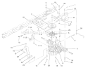 Transaxle Assembly Diagram and Parts List for 71196 8900001-8999999 - 1998 Toro Lawn Tractor