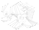 Front Axle Assembly Diagram and Parts List for 71219 8900001-8999999 - 1998 Toro Lawn Tractor