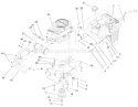 Engine System Components Diagram and Parts List for 71198 9900001-9999999 - 1999 Toro Lawn Tractor