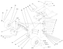 Steering Components Assembly Diagram and Parts List for 71198 9900001-9999999 - 1999 Toro Lawn Tractor