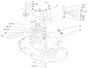 38" Deck Blade & Brake Assembly Diagram and Parts List for 71221 9900001-9999999 - 1999 Toro Lawn Tractor