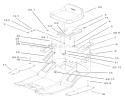 Rear Body and Seat Assembly Diagram and Parts List for 71223 230000001-230999999 - 2003 Toro Lawn Tractor