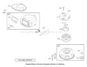 Blower Housing Assembly Engine Briggs and Stratton Model 286H77-0121-E1 Diagram and Parts List for 71223 230000001-230999999 - 2003 Toro Lawn Tractor