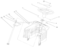 Fixed Steering Assembly Diagram and Parts List for 71226 200000001-200999999 - 2000 Toro Lawn Tractor