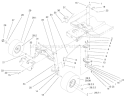 Steering Components Assembly Diagram and Parts List for 71226 200000001-200999999 - 2000 Toro Lawn Tractor