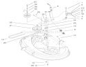38" Deck Blade Drive & Brake Assembly Diagram and Parts List for 71223 220000001-220010000 - 2002 Toro Lawn Tractor