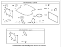 Gasket Assembly Engine Briggs and Stratton Model 286H77-0121-E1 Diagram and Parts List for 71226 220010001-220999999 - 2002 Toro Lawn Tractor