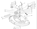 38in Deck Blade Drive and Brake Assembly Diagram and Parts List for 71226 220010001-220999999 - 2002 Toro Lawn Tractor