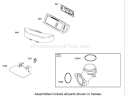 Air Cleaner Assembly Engine Briggs and Stratton Model 286H77-0121-E1 Diagram and Parts List for 71226 220010001-220999999 - 2002 Toro Lawn Tractor