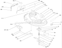 38in Deck Assembly Diagram and Parts List for 71227 240000001-240999999 - 2004 Toro Lawn Tractor