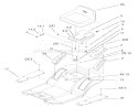 Rear Body and Seat Assembly Diagram and Parts List for 71228 230000001-230999999 - 2003 Toro Lawn Tractor