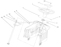 Fixed Steering Assembly Diagram and Parts List for 71225 200000001-200999999 - 2000 Toro Lawn Tractor