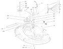 Deck Blade Drive & Braking Assembly Diagram and Parts List for 71227 220010001-220999999 - 2002 Toro Lawn Tractor