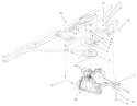 Hydro Transaxle Assembly Diagram and Parts List for 71227 220010001-220999999 - 2002 Toro Lawn Tractor