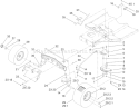 Front Wheel and Steering Assembly Diagram and Parts List for 71252 310000001-310002000 - 2010 Toro Lawn Tractor