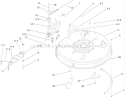 32 Inch Deck Assembly Diagram and Parts List for 71209 280000001-280999999 - 2008 Toro Lawn Tractor