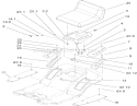 Part Location Diagram of 106-6437 Toro Seat Support Assembly