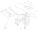 Steering Assembly Diagram and Parts List for 71280 200000001-200999999 - 2000 Toro Lawn Tractor