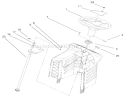 Steering Assembly Diagram and Parts List for 71197 9900001-9999999 - 1999 Toro Lawn Tractor