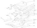 Rear Body & Seat Assembly Diagram and Parts List for 71282 210000001-210999999 - 2001 Toro Lawn Tractor