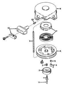 Rewind Starter No. 590420a Diagram and Parts List for 20675 6000001 - 6999999 Toro Lawn Mower