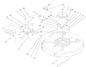 32" Deck Blade Drive & Braking Components Assembly Diagram and Parts List for 71300 200000001-200999999 - 2000 Toro Lawn Tractor
