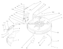 Deck Assembly Diagram and Parts List for 71301 210000001-210999999 - 2001 Toro Lawn Tractor
