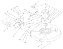 Deck Blade Drive And Braking Assembly Diagram and Parts List for 71301 210000001-210999999 - 2001 Toro Lawn Tractor