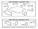 Gasket Assembly Engine Diagram and Parts List for 71301 210000001-210999999 - 2001 Toro Lawn Tractor