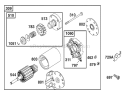 Starter Assembly Engine Diagram and Parts List for 71301 210000001-210999999 - 2001 Toro Lawn Tractor