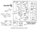 Carburetor Assembly Engine Diagram and Parts List for 71301 210000001-210999999 - 2001 Toro Lawn Tractor