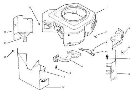 Blower Housing & Baffles Diagram and Parts List for 30192 790001 - 799999 Toro Lawn Tractor Accessories