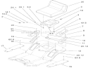 Rear Body and Seat Assembly Diagram and Parts List for 71427 250000001-250999999 - 2005 Toro Lawn Tractor