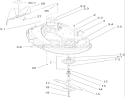 38in Deck Assembly Diagram and Parts List for 71428 250000001-250999999 - 2005 Toro Lawn Tractor