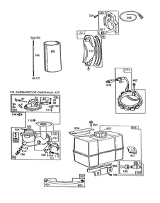 Engine Briggs & Stratton Model No. 252416 Type 0749-01 (Model 38565) Diagram and Parts List for 38565 8000001 - 8999999 Toro Snow Blower