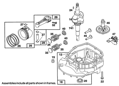 Engine Briggs & Stratton Model 122707-3187-01 Diagram and Parts List for 16402 1000001 - 1999999 Toro Lawn Mower
