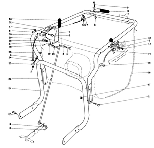 Controls And Handle Assembly (Model 62923) Diagram and Parts List for 62912 5000001 - 5999999 Toro Leaf Blower / Vacuum