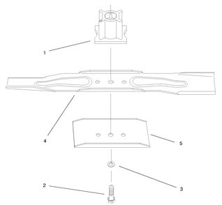 Blade Assembly Diagram and Parts List for 20804 9900001 - 9999999 Toro Lawn Mower