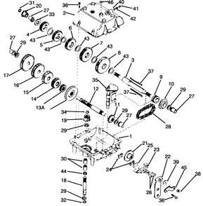Transmission Peerless Model 700-025 Diagram and Parts List for 70040 49000001 - 49999999 Toro Lawn Tractor